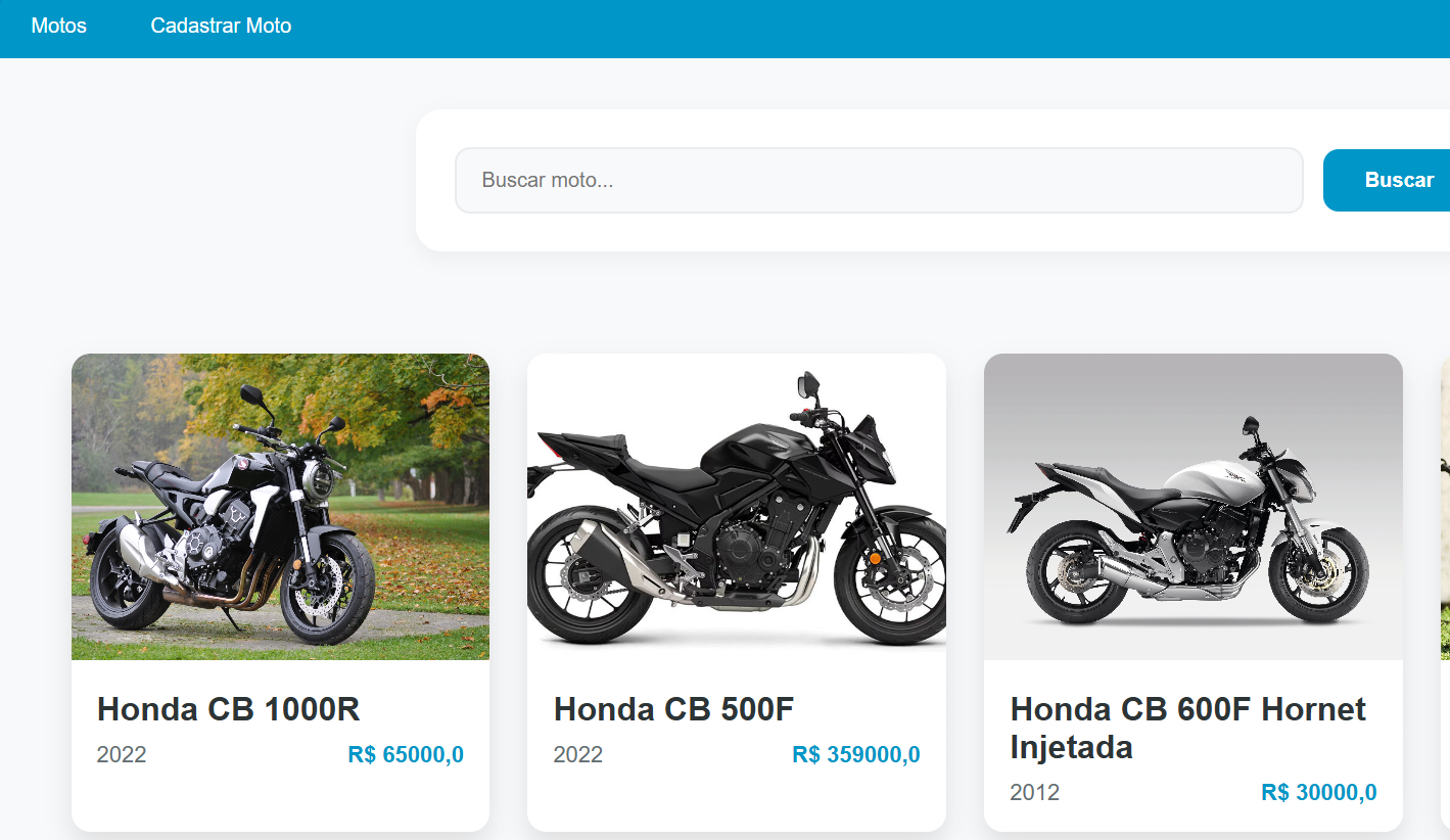 Imagem do projeto de Rest Api de WebBikes